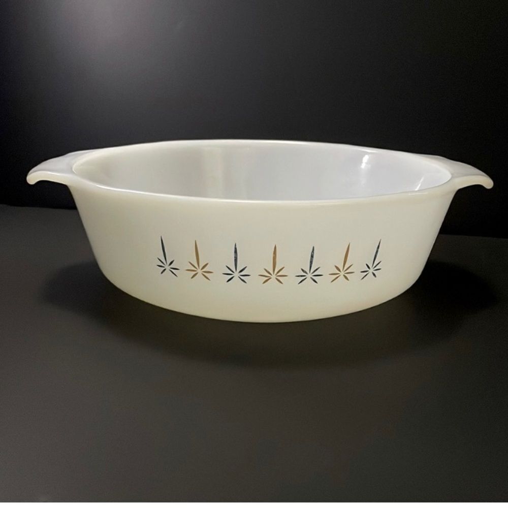 Anchor Hocking Fire King Candle Glow Casserole Dish USA 437 1 1/2 Quart
